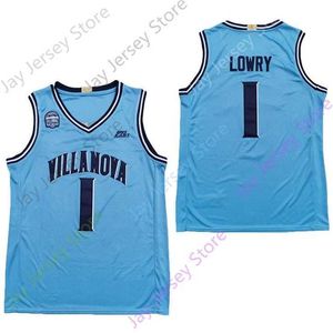 Mitch 2020 New NCAA Villanova Wildcats Jerseys 1 Lowry College Basketball Jersey Baby Blue Size Youth Adult All Stitched