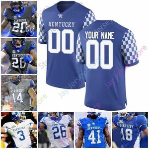 Mitch 2020 Cutsom Kentucky Wildcats Football Jersey NCAA College Lynn Bowden Benjamin Snell Josh Allen Akeem Hayes Kavosiey Smoke