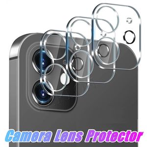 Protezioni per schermo di copertura completa 3D Cleat Clear Transparent Camera Temped Temmed Glass con protezione Flash Circle per iPhone 15 Pro Max 14 13 12 Mini 11 Factory Wholesale