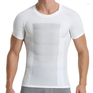 Erkekler Vücut şekillendiricileri Erkekler korse sıkıştırma şekillendirici gömlek bel düzeltici kemer eğitmeni ince yelek zayıflama shapewear