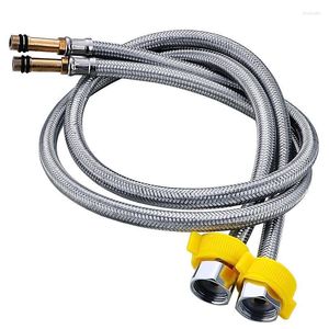 Kitchen Faucets 304 Stainless Steel Braided Water Inlet Pipe 60cm Basin/toilet/water Heater And Cold 4 Points Explosion-proof Hose