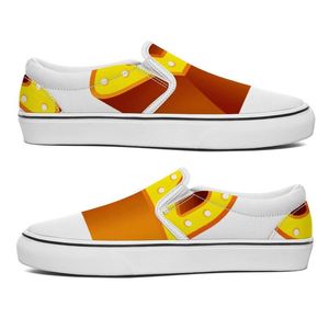 GAI Homens Sapatos de Design Personalizado Tênis de Lona Pintados à Mão Sapato Amarelo Moda Feminina Treinadores - Imagens personalizadas Estão Disponíveis