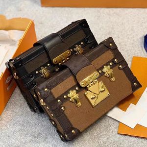 Shoulder Bags Women Trunk Bag Fashion Shoulder Bags Designer Mini Square Box Leather Handbags Old Flower Classical Handbag Crossbody High Quality Wallets