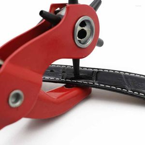 Watch Repair Kits Belt Puncher Punch Pliers Multi-function Eye Manual Tool 9 Inch Red Handle Punching