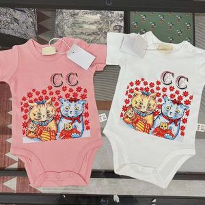 Strampler Baby Mädchen Einteiler Overalls Baumwolle Kleidung Junge Bodys Neugeborene Kurzarm Bedruckter Bär Luxus Designerkleidung Kleinkind niedliche Dreieckstasche Furz Tops Top 22