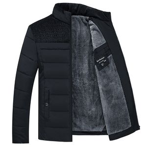 Herren-Daunenparkas, Plüsch, verdickter Stehkragen, Winterjacke, Parker-Mantel, warmer, dicker, mit Reißverschluss gepolsterter Mantel für Herren 220924