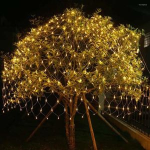 Strings Outdoor 204 LED String Light Multi Color Waterproof Fishing Net Mesh Holiday Decoration For Wedding Party