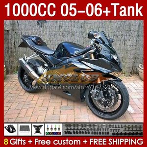 スズキGSXRの射出型フェアリングタンク1000 CC K5 GSX-R1000 05-06ボディワーク157NO.128 GSXR-1000 GSXR1000 2005 2006 GSX R1000 1000CC 05 06 OEM FAIRING BLACK STOCK