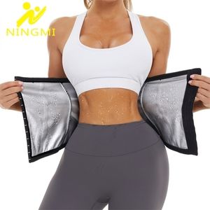 Slimming Belt NINGMI Sweat Sauna Body Shaper Corset Waist Trainer Women Fitness Belly Wrap Strap Girdle Shapers Fat 220922