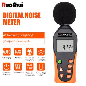 Instrumentos de medição física Victor 824 Digital Sound Level Meter Automatic Range Ruído Detector 130 DBA