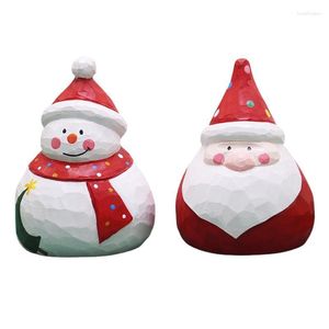 Dekoracje świąteczne miniaturowe ozdoby mini rzemieślnicze snowman drzewo santa claus miniaturowe figurki dla ogrodu