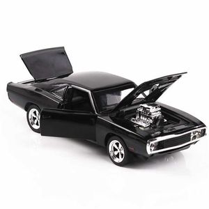 Druckguss-Modellauto 1/32 Druckguss-Spielzeugfahrzeuge „The Fast and the Furious Dodge“-Automodell mit Sound-Licht-Sammlung, Autospielzeug für Jungen, Kinder, Geschenk 220926