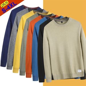 Herrtröjor Autumn Winter Pullover Men Basic Slim Jumper Man Knitwear Man Plus Size S-4XL Jersey Boy Sweatshirts Tops 220924