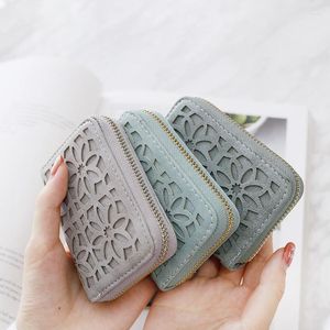 Card Holders Women's Holder Korean Cute Personality Mini Multi Hollow Organ Coin Purse Business