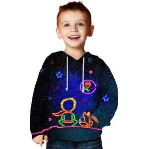 Pullover Cartoon The Little Prince 3D Print Children Capuzes meninos meninas Anime Sorto Autumn Criança Spring Spring Kids Roupos 220924