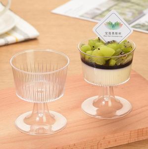 Party Supplies Clear Transparent dessert Pudding Bowl Ice Cream Cup f￶r f￶delsedagsfest Holiday Dinner Disponable Table Proware SN4701