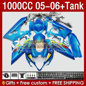 Suzuki GSX-R1000 GSXR 1000 CC K5 GSXR1000 2005 2006 Vücut 157No.83 GSXR-1000 GSX R1000 2005-2006 1000cc 05 06 Enjeksiyon Kalıp Kaplaması Mavi Metal