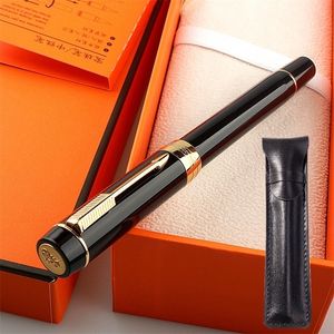 Penne stilografiche Jinhao 100 Penna stilografica Bella nera con clip in oro Pennino FM Penna da ufficio Penna a inchiostro da ufficio 220923