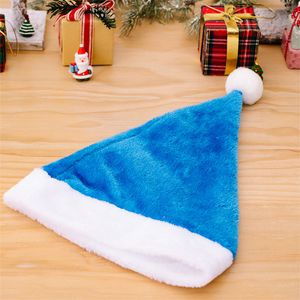 Papai Noel para adultos chapéu de natal azul e branco de azul para o ano novo festivo festa de férias phjk2209