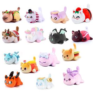 2022 plush toy 25cm Meows aphmau Coke French Fries Burgers Bread Sandwiches Food Cat Plushie Sleeping Pillow Children Christmas Gifts C55