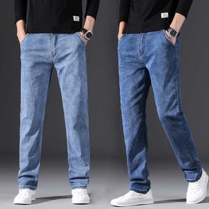 Men's Jeans Straight Loose Stretch Mens Autumn Classic Blue Cotton Comfort Casual Denim Trousers Male Brand Clothing 220923