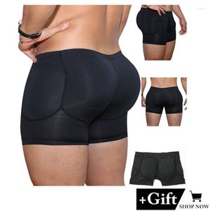 Herren-Körperformer, Herren-Shaper-Shorts, Po-Lifting, gefälschte Po-vergrößernde Unterwäsche, Shapewear Buand Hip Enhancer Booty, gepolstert, sexy