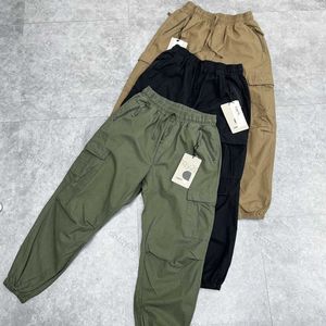 Calça de carga de cargo 22sss outono de outono de inverno cintilar zíper de bolso de bolso de bolso de bolso casual calça de moletom casual