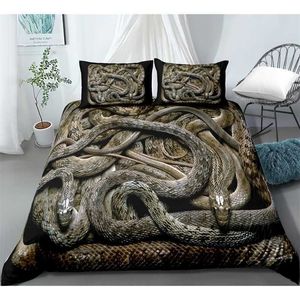 Snake Style 3D Bedding Set - Soft Duvet Cover Set & Bedspreads, Comfortable Quilt & Pillowcases