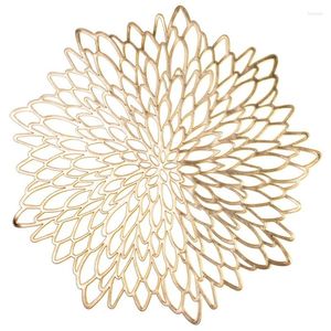 Table Mats WSFS 10 Pack Pressed Metallic Placemats/Charger/Wedding Accent Centerpiece --Flower