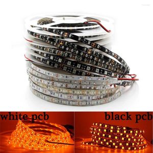 Strisce 1M/5M Led Strip Light True Orange No Ambra Giallo Impermeabile 3528 SMD 60leds/m 120leds/m 12V Indicatore di arresto della lampada di coda dell'auto