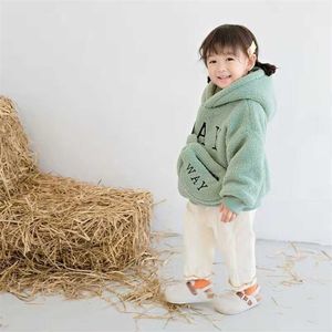 Pullover Boys Girls Hoodies Kids Jacket Plysch Tjockna tröja Sweatshirt 2 till 8 år gammal barns höst Vinter varma kläder 220924