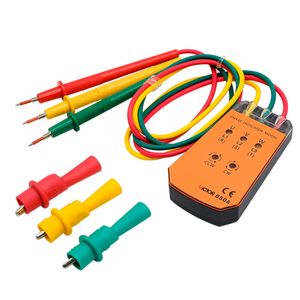 Misuratore di tensione VICTOR850 / 850A Indicatore trifase tracker per cavi Sequenza di rotazione Tester con indicatore luminoso a LED