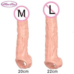 Sex Appeal Massager Realistic Penis Enlargement For Men Extension Sleeves Adults Intimate Goods Reusable Cock Rings Toys