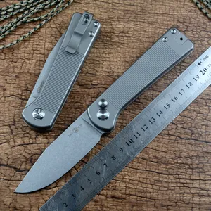 Twosun D2 Stonewash Blade Bıçağı Seramik Bilyalı Yatak Yıkayıcı TC4 Titanyum Tutma Kişilik Kıçı Açık Kamp Avcılık EDC Araçları TS358