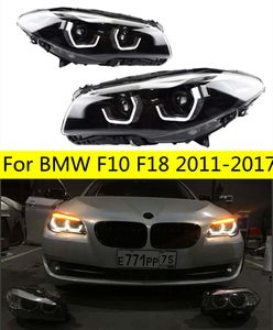 BMW F10 F18 I I I M5 LEDランプヘッドライト交換用DRLデュアルプロジェクターフェイスリフトの2 PCSオートカーヘッドライトパーツ