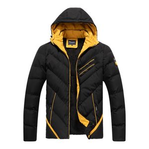 Homens Parkas 2022 nova jaqueta com capuz casual casacos de inverno masculino quente e grossa roupas de casacos de vento para quebra -vento à prova de vento roupas de quebra -vento