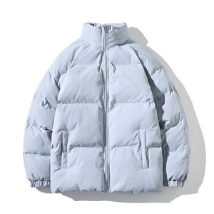 Piumino da uomo Parka Giacca invernale Uomo Donna Addensare Cappotto caldo Mens Colletto alla coreana Giacche Tinta unita Parka Moda Streetwear 220924