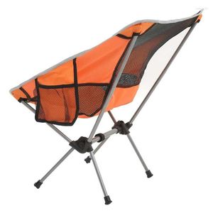 Mobili da campeggio Sedia pieghevole portatile Supporto in metallo Forte capacità di carico Arancione Campeggio multiuso
