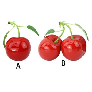 Party Decoration Fake Cherry Centerpiece Cognitive Fruit Toys Artificial Cherries for Home