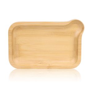 Bamboo Wood Cigarette Rolling Tray Plate Tobacco food serving Tray