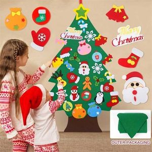 Рождественские украшения дети Diy Felt Tree Merry for Home Dornmants Navidad 2023 год подарки Рождество 220924