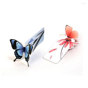 Flower Print Bookmark Stationery Mini Paper D Stereo Butterfly Bookmarks For Girls Women Gifts Books Marks Random Color