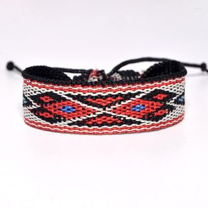 Charmarmband Brasilien Boho Handväv flätad för kvinnor Bohemian Vintage Cotton Rope Etniska smycken