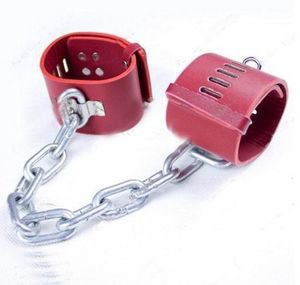 Дизайн секс -игрушки воротник и наручники утюги для ног подключены к Lock SM Sex Toy The Dog Slabes Game