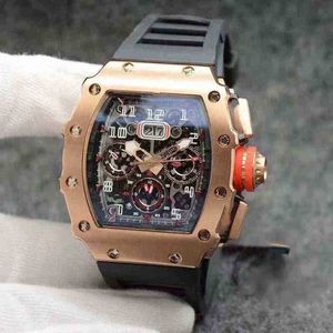 Superclone Watches Wristwatch Designer Luxury Mens Mechanics Watch Richa Milles Automatisk mekanisk multifunktion Men rostfritt stål FBZ9