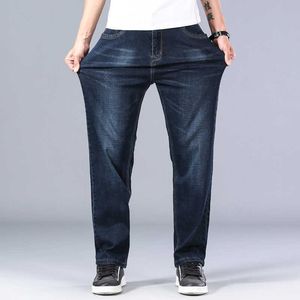 Męskie dżinsy Summer cienki męski luźny biznes swobodny strój proste dżinsowe spodnie