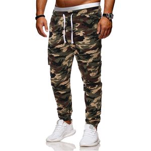 Camouflage Pants Men Loose Plus Size Belt Tether Elastic Waist Casual Trousers