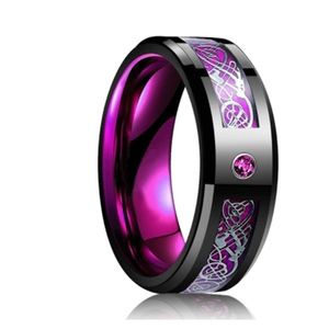 Cluster Rings Double Beveled Edge Steel Ring Men Women Color Ring 220922