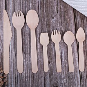 Honey Spoons Small Round Spoon with Personalized Wooden mini Spoons for Ice cream Yogurt Jam Jars Party Decoration Gift DH984
