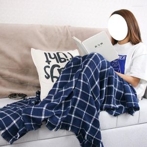 Blankets Summer Office Printing Knitted Blanket Sofa Cover Bed Air Conditioned Room Thread Nap Throw Scarf Shawls